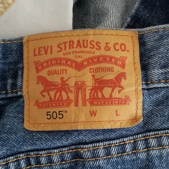 Levi's 505 Waterless Regular Fit Jeans Size 46x30 - Picture 6 of 9